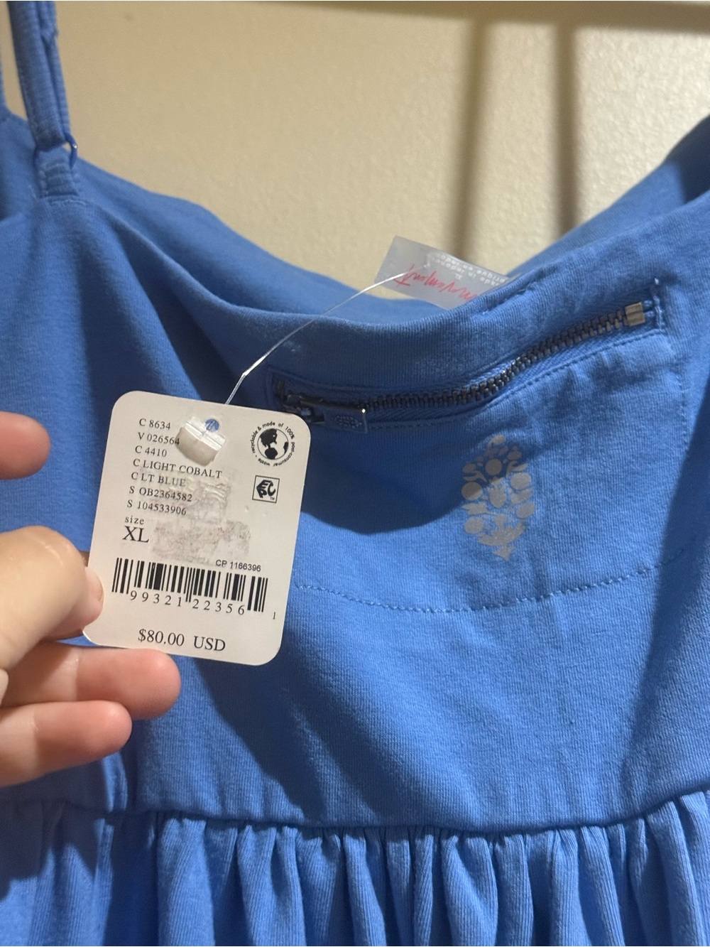 Free People Hot Shot Strappy Onesie Cobalt Blue Size XL NWT - Picture 10 of 12